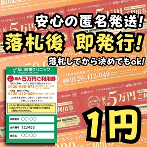 取引実績多数スピード発行★品川近視クリニック クーポン 紹介券 割引券 優待券 優待チケット【目の治療関係全般】ICL レーシック の画像1