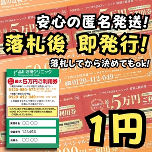 取引実績多数スピード発行★品川近視クリニック クーポン 紹介券 割引券 優待券 優待チケット【目の治療関係全般】ICL レーシック.