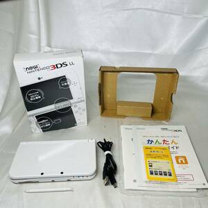 ★1円～ 動作確認済 New NINTENDO 3DSLL 本体 パールホワイト 任天堂 送料全国520円 ニンテンドー PEARL WHITE 箱付き