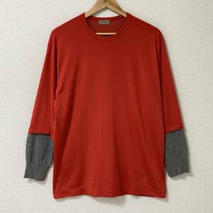 80s 90s COMME des GARCONS HOMME レイヤード カットソー レッド グレー コムデギャルソンオム 田中オム VINTAGE archive 4010475