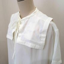 LEPSIM タグ付 マタニティ セーラーカラー 付け衿 半袖 シャツ ホワイト_画像2
