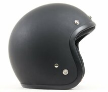 □現状品□ NEORIDERS(EST) ES-3 スモールジェットヘルメット バイク用ヘルメット マットブラック ※フリーサイズ 防風メガネ付 (2831043)_画像3