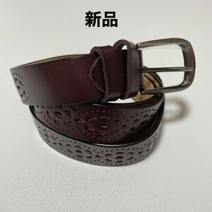 レザーベルト レディース ブラウン LALAFANCY BELT 革ベルト