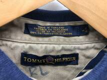 TOMMY HILFIGER 長袖 ポロシャツ ボーダー メンズ L ネイビーxベージュ トミーヒルフィガー 24040902_画像3