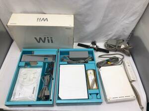 Nintendo Wii body RVL-001 2 point white accessory summarize set electrification only verification body mile display Junk operation not yet verification 240410