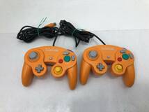 Nintendo ゲームキューブ コントローラー DOL-003 オレンジ セット GAMECUBE 24042501_画像1