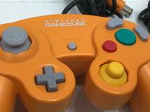 Nintendo ゲームキューブ コントローラー DOL-003 オレンジ セット GAMECUBE 24042501_画像5