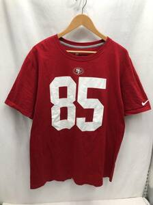 NIKE short sleeves T-shirt men's XL red NFL San Francisco four tinaina-z24042302