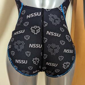 日本体育大学授業用 指定品 NSSU ミズノ 女子競泳水着 濃紺/青 サイズLの画像6