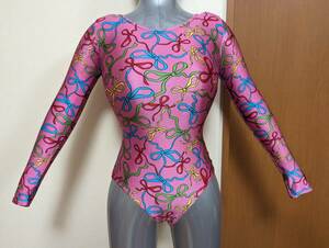  tea cot woman rhythmic sports gymnastics artistic gymnastics ballet Dance Leotard pink size L