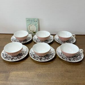 1円スタート Noritake ノリタケ カップ&ソーサー 6客セット 金縁 洋食器 食器 保管品 未使用 ※保管による汚れあり (7-1