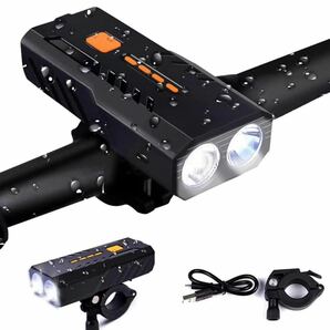 Cemoy 自転車 ライト LED 3000mAh大容量 1200ルーメン LEDヘッドライト USB充電式 PSE認証済 防水 高輝度IP65防水 ロングライドの画像1