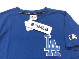 150 サイズ　新品　ドジャース　半袖　Tシャツ　青　ブルー　胸にLA刺繍　背中にLOS ANGELES