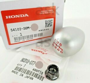 ★新品 Honda アコード, シビック, インテグラ用 6速 M10x1.5 シフトノブ & ナット セット　Shift Knob and Nut SET　ホンダ 純正部品