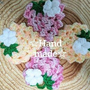 Ecoたわし☆Handmade☆いちご4点セット ハンドメイド