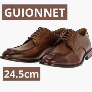 [ギオネ] GUIONNET 革靴 ビジネスシューズ 24.5cm 仕事 茶