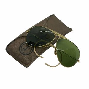 USED Ray-Ban レイバン サングラス メンズ アイウェア B&L ゴールド系 金縁 Sunglasses ケース付