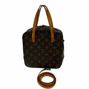 KS USED LOUIS VUITTON スポンティーニ M47500 AR0023 モノグラム 2WAY バッグ ハンド ショルダー レザー ブラウン ヴィトン レディース