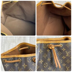 USED LOUIS VUITTON ルイヴィトン モノグラム ノエ M42224 A1 882 ショルダーバッグ ブラウン系 巾着型 レディース ワンショルダーの画像9