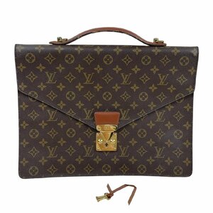 USED LOUIS VUITTON ルイヴィトン モノグラム ポルト ドキュマン バンドリエール M53338 8911CT ブリーフケース ビジネスバッグ ブラウン系