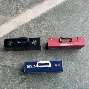 【店H-63】当時物 BOX カセットケース アンティーク カセットテープ 昭和レトロ 3個セットの画像2