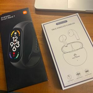  unused free shipping Xiaomi Smart Band 7. wireless earphone 