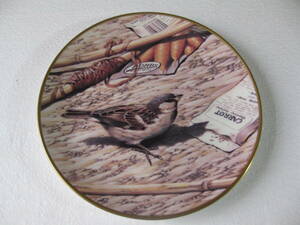 RSPB英国王立鳥類保護協会 １００年記念　ウェッジウッド　鳴き鳥 イエスズメ　飾り皿 プレート