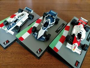  デアゴスティーニF1マシンコレクション 1/43 ブラバムBT49、BT52B、マクラーレンMP4/2Bマルボロデカール