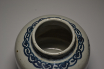 中国美術　染付　花瓶　壺　中国古玩　置物　_画像7