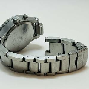 動作未確認 NIXON ニクソン THE 42-20 CHRONO MINIMIZE クロノグラフ 黒 メンズ 腕時計 ベルト金具欠損の画像6