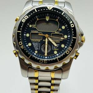 動作未確認 CITIZEN PROMASTER C401-E80346 シチズン プロマスター デジアナ メンズ 腕時計 純正ベルトの画像1