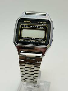 動作未確認　SEIKO セイコー アルバ W401-5050 アンティーク メンズ クォーツ デジタル 腕時計