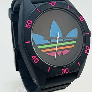 動作未確認 adidas アディダス SANTIAGO サンティアゴ ADH2970 シリコン ラバー バンド クオーツ アナログ メンズ腕時計の画像1