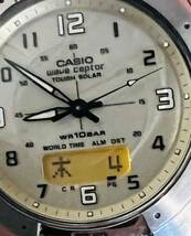 動作　CASIO カシオ WAVECEPTOR ウェーブセプター 腕時計 WVA-470 電波ソーラー タフソーラー アナデジ_画像2