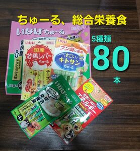 4000円相当！いなば国産　ちゅーる、総合栄養食5種　80本