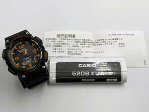 ♪A79372:CASIO 腕時計 5208 AQ-S810W 5ALARMS タフソーラー TOUGH SOLAR 説明書付き 稼働 腕時計 カシオ