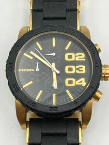 #A78837:DIESEL ディーゼル DZ-5322 クロノグラフ クオーツ メンズ腕時計 コマあり 不動 ジャンク