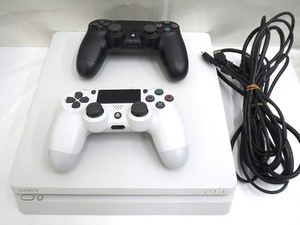 ◎K78473:SONY ソニー PlayStation4 PS4 CUH-2000A ホワイト 通電○ 動作未確認 コントローラー ケーブル 付属 ジャンク