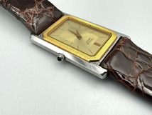 ●H79132:SEIKO セイコー CREDOR クレドール 腕時計 クォーツ 14kベゼル 6730-5100　社外ベルト レディース　ジャンク品_画像6