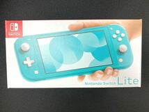 ◆A78637:任天堂 ニンテンドースイッチライト ターコイズ HDH-S-BAZAA JPN NINTENDO SWITCH Lite 通電確認済 ジャンク_画像1