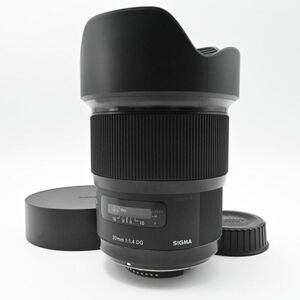 【新品級の極上美品/動作◎】SIGMA 単焦点広角レンズ Art 20mm F1.4 DG HSM ニコン用 フルサイズ対応