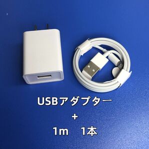 1個 USB充電器 1m1本 Apple純正品質 急速 純正品質 ケーブル 白 データ転送ケーブル 充電ケーブル (3IL)