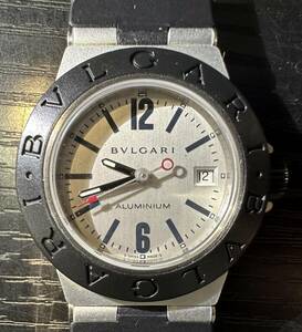 腕時計 BVLGARI ALUMINIUM SEVEN 7 JEWELS AL 29 TA L 22842 FABRIQUE EN SUISSE ブルガリ アルミニウム 30.08g メンズ 稼働品 10D200WA