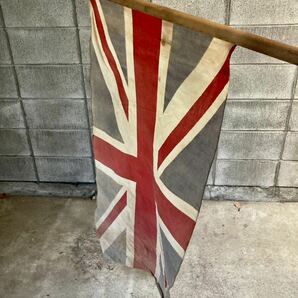 アンティーク ユニオンジャック 旗 ビンテージ インテリア ディスプレイ ショップ イギリスアンティーク 当時物の画像1