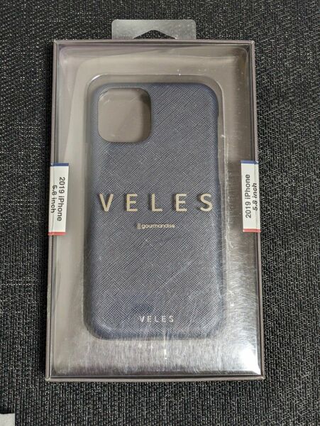 VELES iPhone 11pro 専用ケース レザー ネイビー サフィアーノ スマホケース