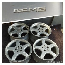 ベンツ純正 AMGスタイリングⅢ　AMG 19インチ8.5j+44　9.5J+46 PCD112 ハブ66.6ホイールのみ4本セット ベンツ W215 W140 等　_画像1