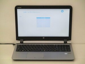 【1円スタート】hp ProBook 450 G3 N8K03AV Core i3 6100U 2.3Ghz 4GB 15.6インチ OSなし BIOSのみ