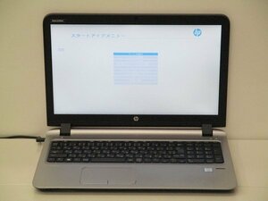 【1円スタート】hp ProBook 450 G3 N8K03AV Core i3 6100U 2.3Ghz 4GB 15.6インチ OSなし BIOSのみ