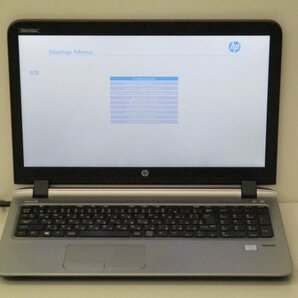 【1円スタート】hp ProBook 450 G3 V6E11AV Core i5 6200U 2.3Ghz 8GB 15.6インチ OSなし BIOSのみの画像1