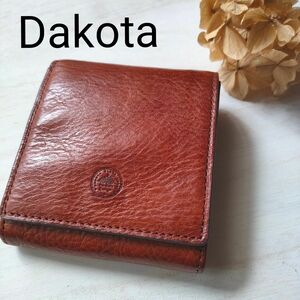 Dakota BLACK LABEL ダコタ　ブラック　レーベル　小銭入れ付き　二つ折り財布　イタリアンレザー